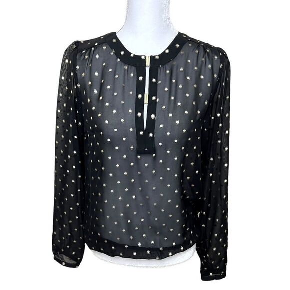 The Limited Black Sheer Blouse Small - Picture 1 of 5